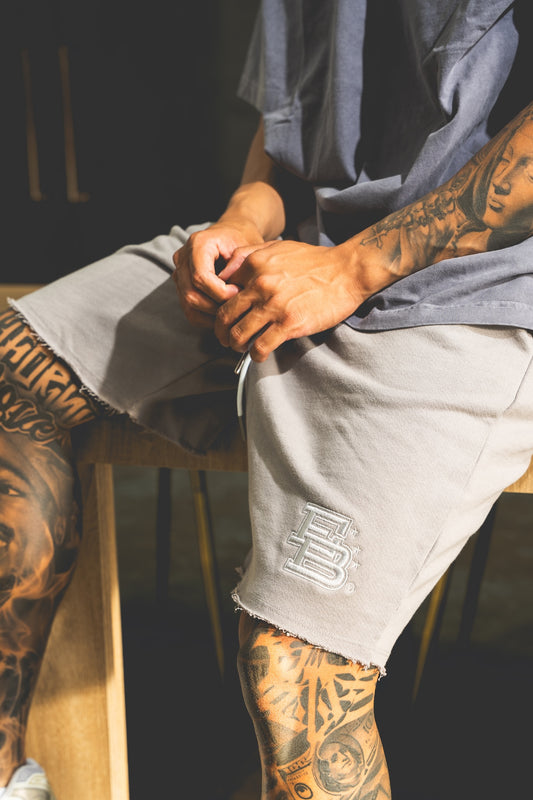 French Terry "EB" Baggy Embroiderd Shorts