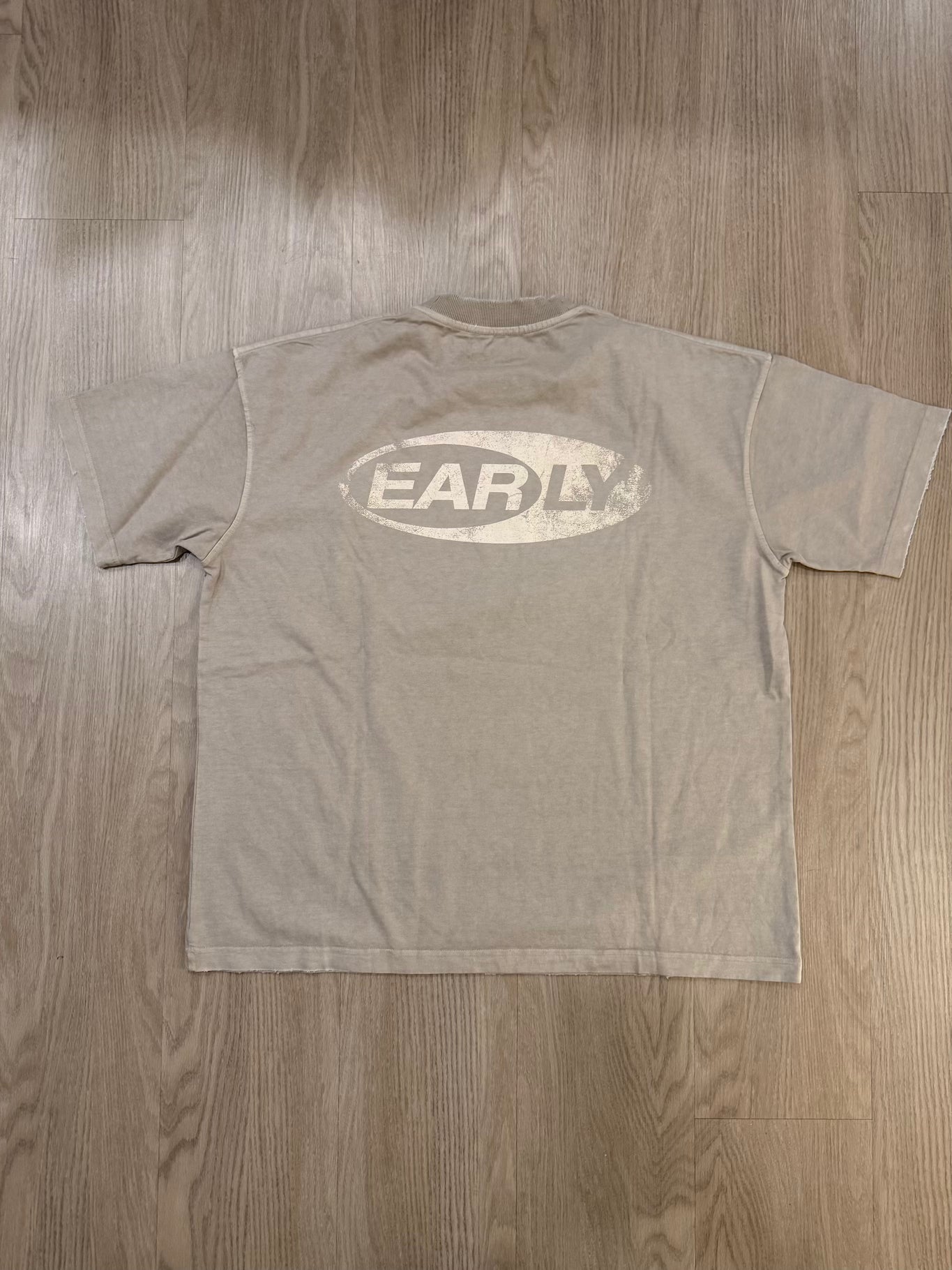 Sun Fade Box Tee - Vintage Tan Front "EB" Embroidered (Copy)