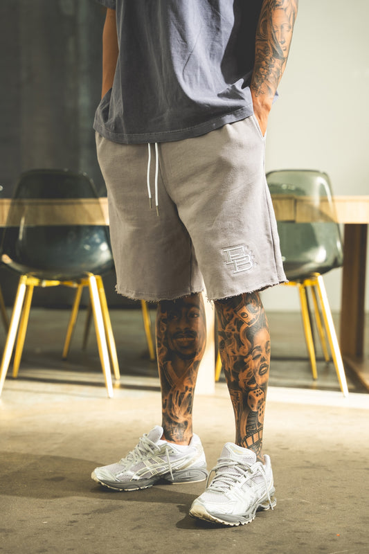French Terry "EB" Baggy Embroiderd Shorts