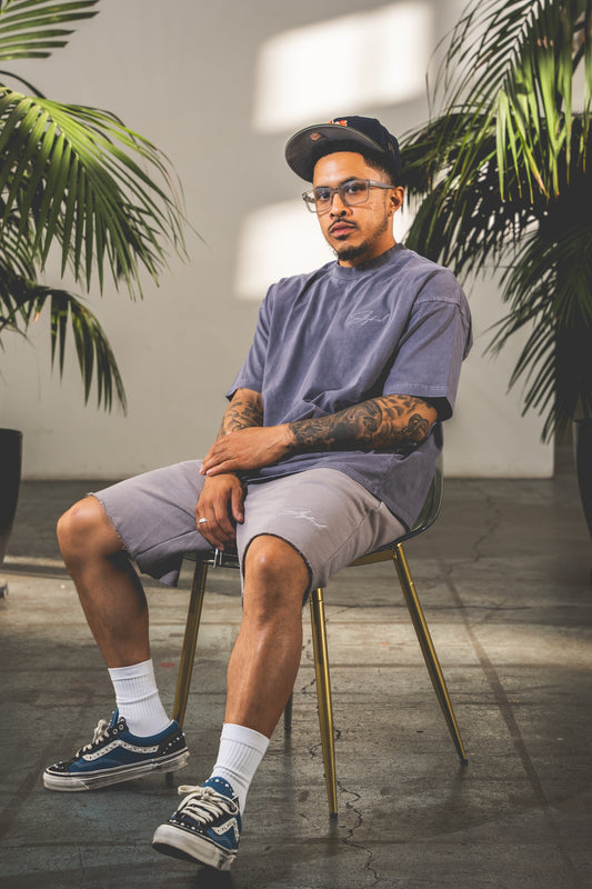 Sun Fade Box Tee- Navy Blue EarlyBird "Signature" Tee