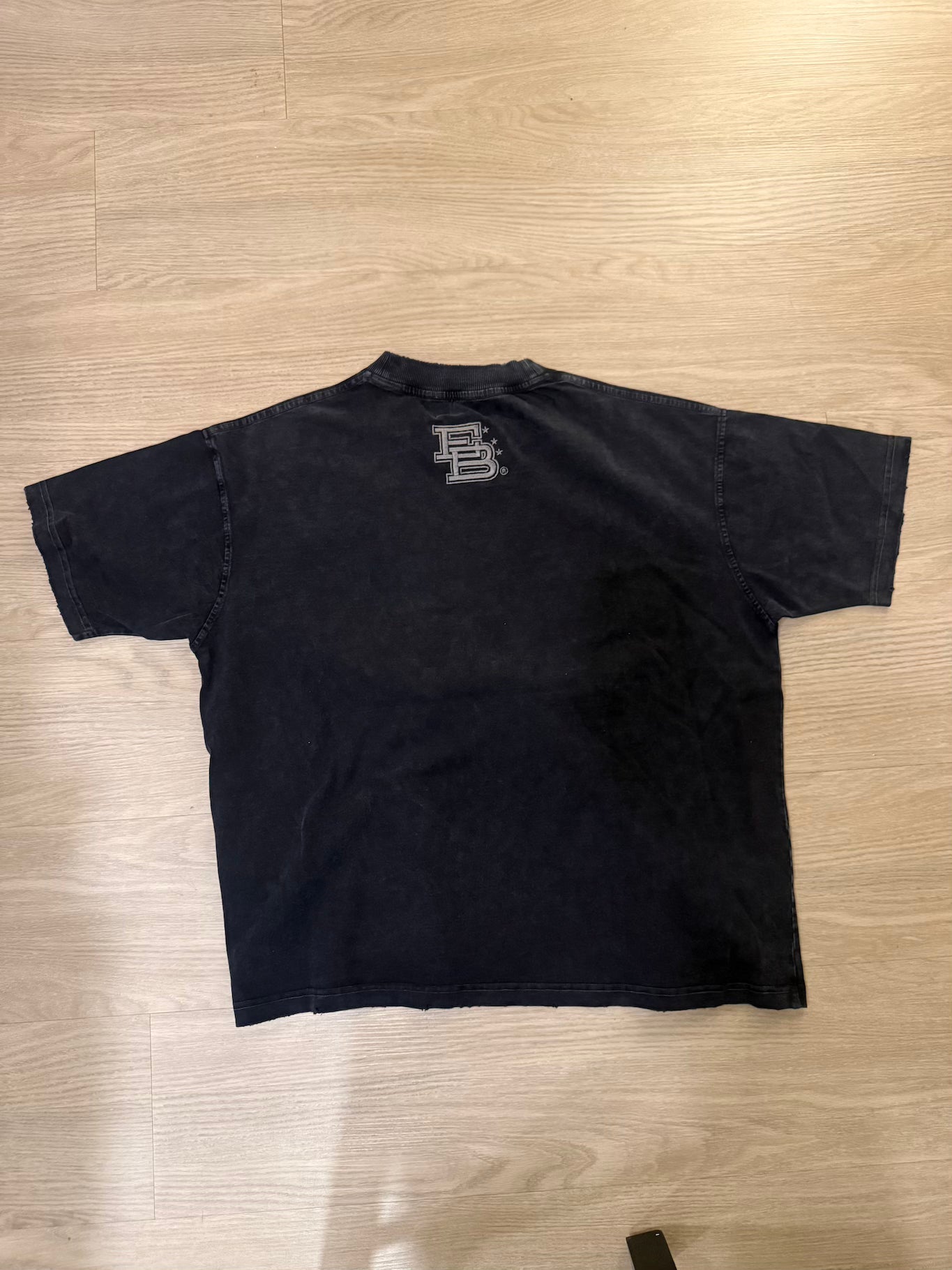 Sun Fade Box Tee - Vintage Black Back "Early" Circle (Front)