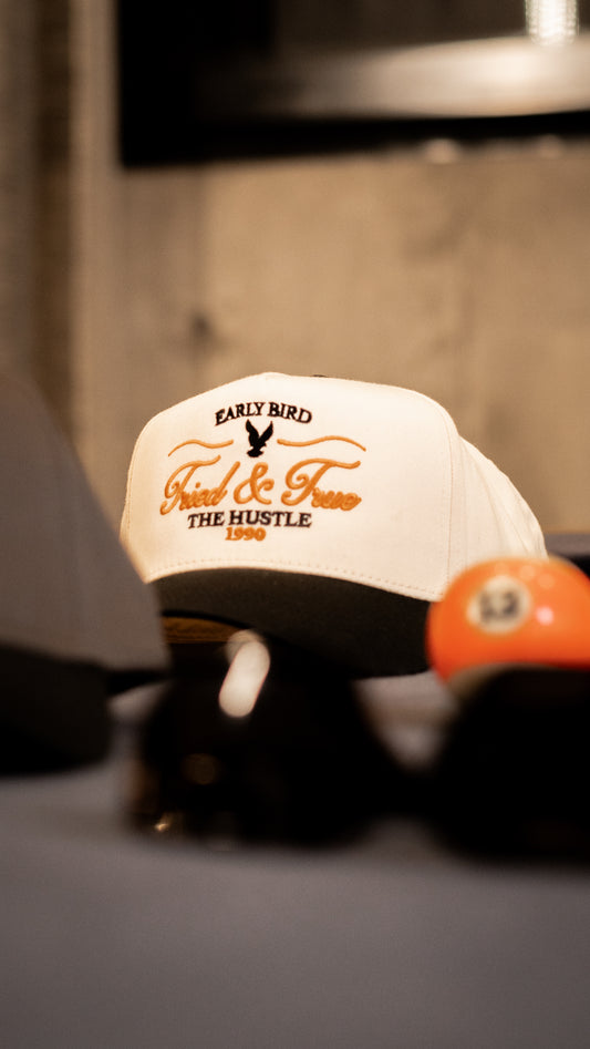 Early Bird "The Hustle" Snapback- Ivory/Orange/Black