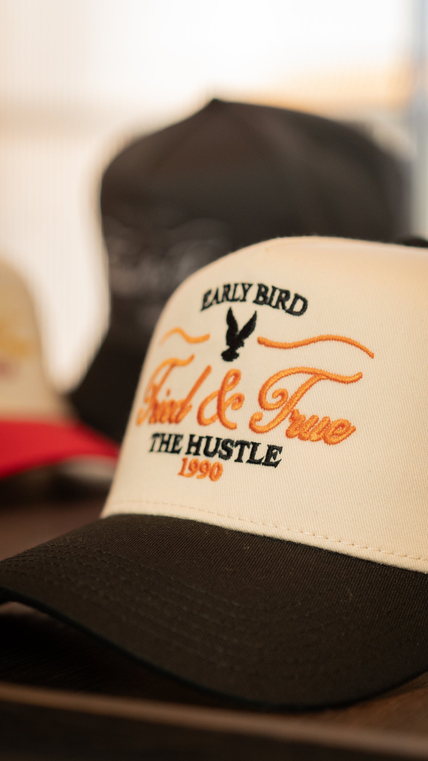 Early Bird "The Hustle" Snapback- Ivory/Orange/Black