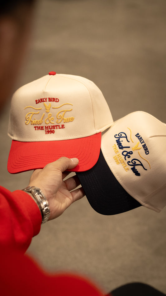 Early Bird "The Hustle" Snapback- Ivory/Red/Gold